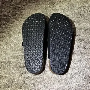 Birkenstock Boston. Fits 11/11.5. Black Felt Upper. Boston Nova Leather/Textile/Felt in Color Anthracite  main image 3